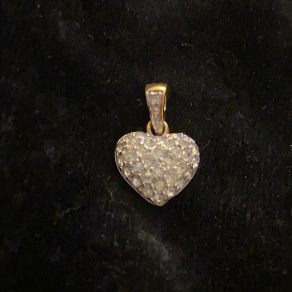 Crystal pave heart pendant
